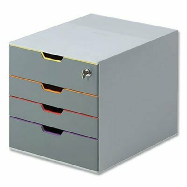 Durable Office Products Organizer, 4 Drawer, Lockable, 11-1/2inWx14inDx11inH, Multi 760627